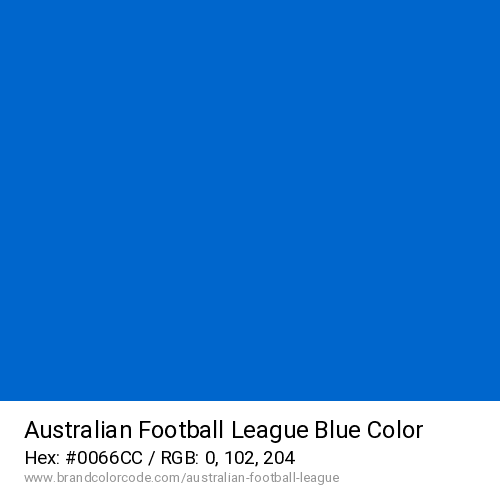 Australian Football League's Blue color solid image preview