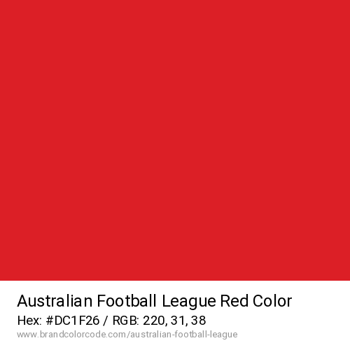 Australian Football League's Red color solid image preview