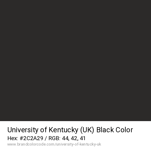 University of Kentucky (UK)'s Black color solid image preview