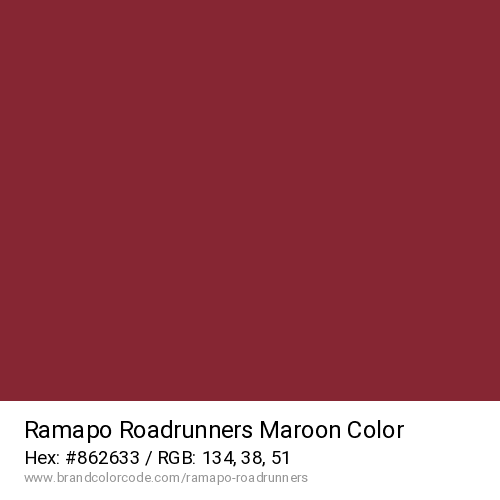 Ramapo Roadrunners's Maroon color solid image preview