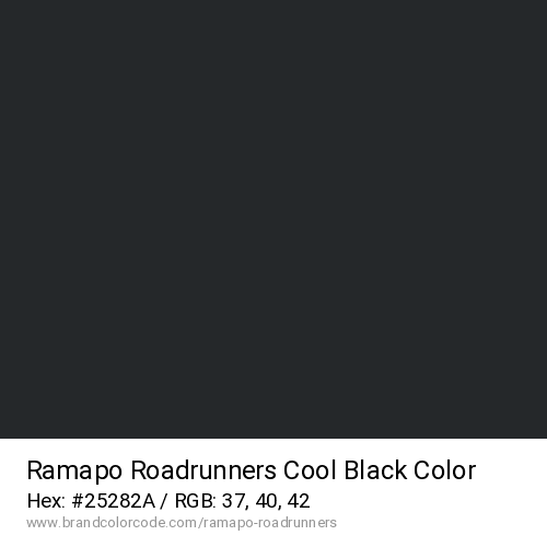 Ramapo Roadrunners's Cool Black color solid image preview