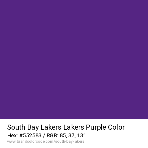 South Bay Lakers's Lakers Purple color solid image preview