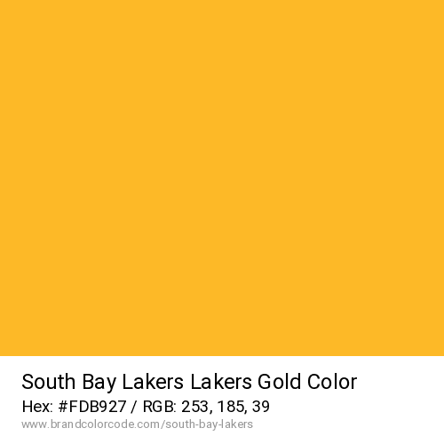 South Bay Lakers's Lakers Gold color solid image preview