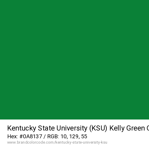 Kentucky State University (KSU)'s Kelly Green color solid image preview