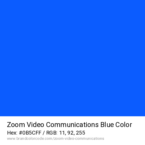 Zoom Video Communications's Blue color solid image preview