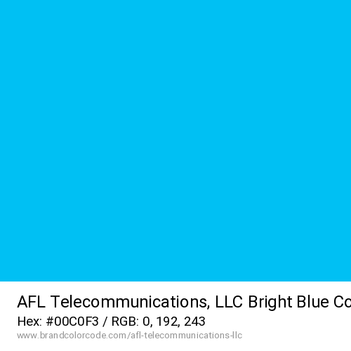 AFL Telecommunications, LLC's Bright Blue color solid image preview