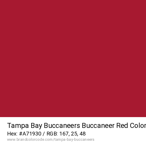 Tampa Bay Buccaneers's Buccaneer Red color solid image preview