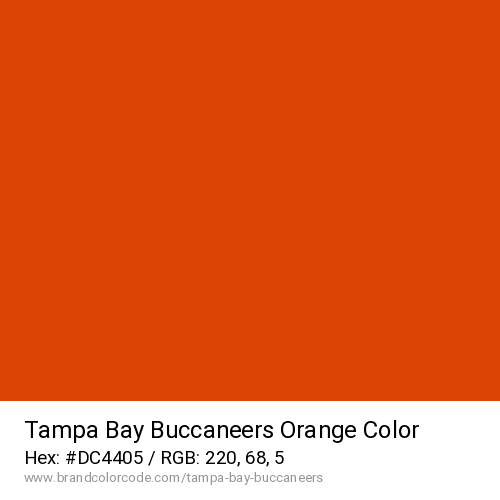Tampa Bay Buccaneers's Orange color solid image preview