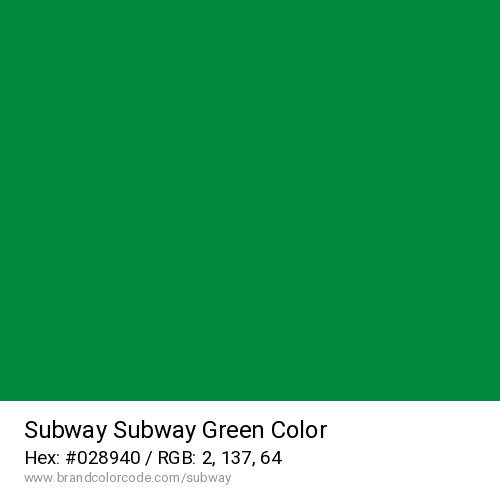 Subway's Subway Green color solid image preview