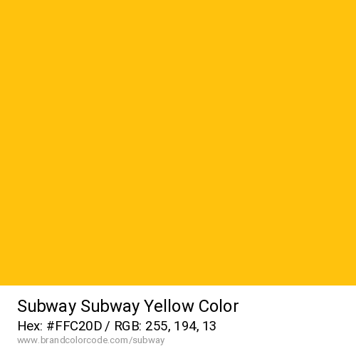 Subway's Subway Yellow color solid image preview