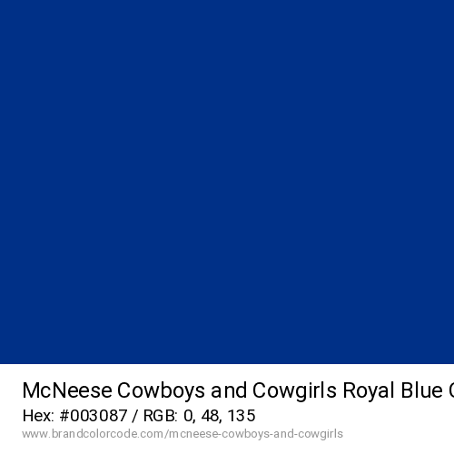 McNeese Cowboys and Cowgirls's Royal Blue color solid image preview