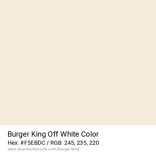 Burger King's Off White color solid image preview
