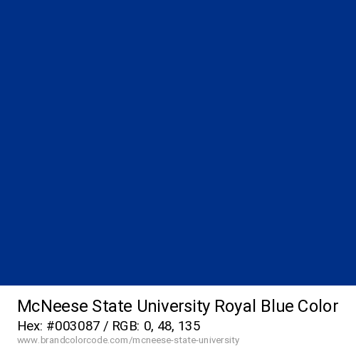 McNeese State University's Royal Blue color solid image preview