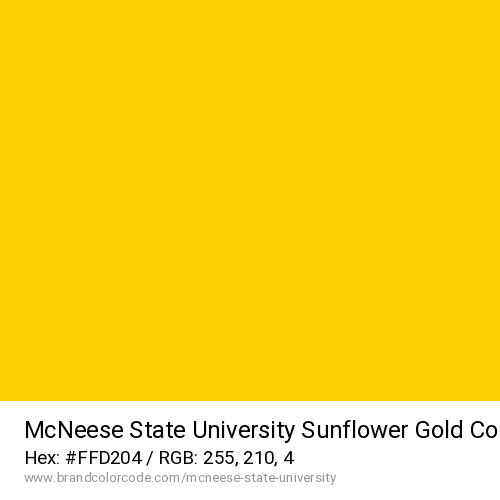 McNeese State University's Sunflower Gold color solid image preview