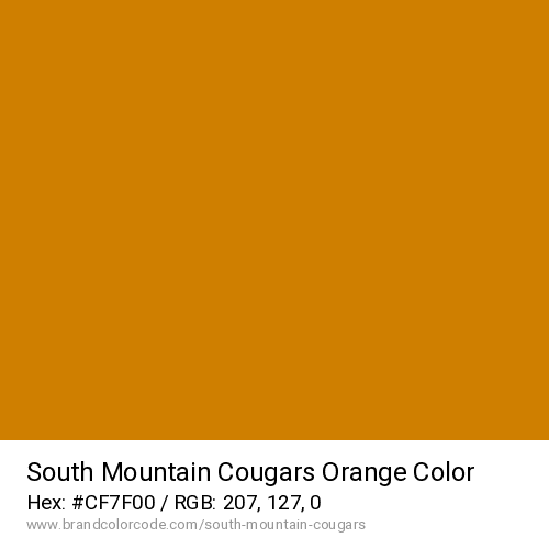 South Mountain Cougars's Orange color solid image preview