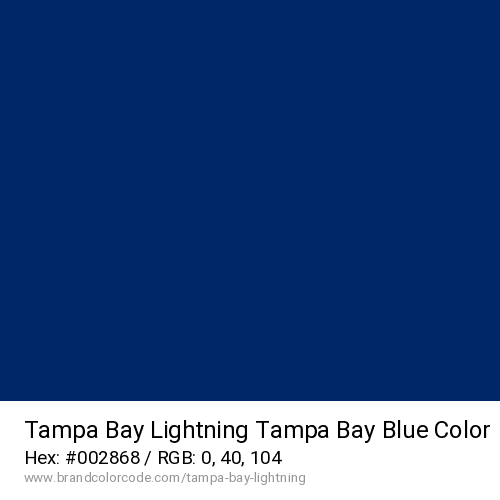 Tampa Bay Lightning's Tampa Bay Blue color solid image preview