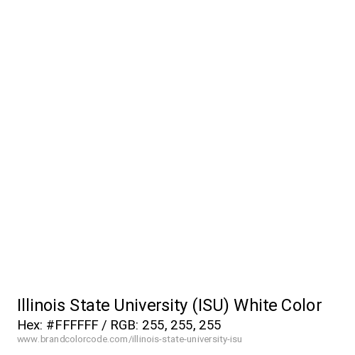 Illinois State University (ISU)'s White color solid image preview