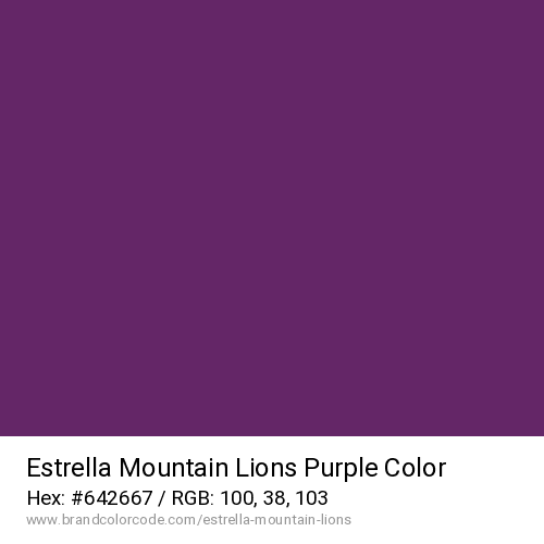 Estrella Mountain Lions's Purple color solid image preview