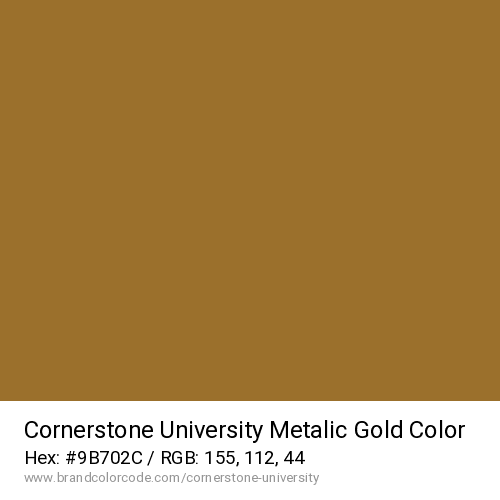 Cornerstone University's Metalic Gold color solid image preview