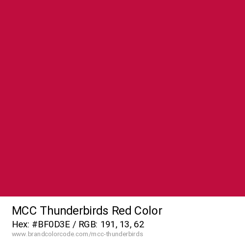 MCC Thunderbirds's Red color solid image preview