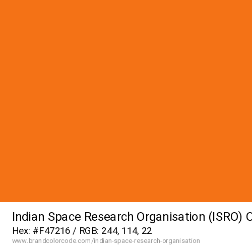 Indian Space Research Organisation (ISRO)'s Orange color solid image preview