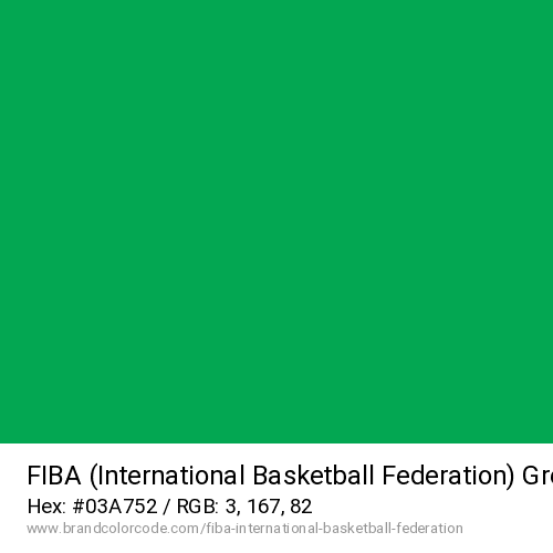 FIBA (International Basketball Federation)'s Green color solid image preview