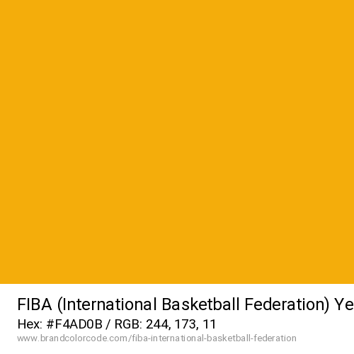 FIBA (International Basketball Federation)'s Yellow color solid image preview