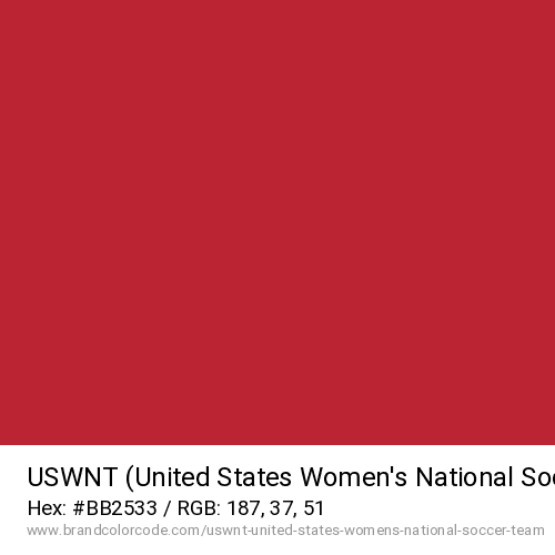 USWNT (United States Women’s National Soccer Team)'s Red color solid image preview