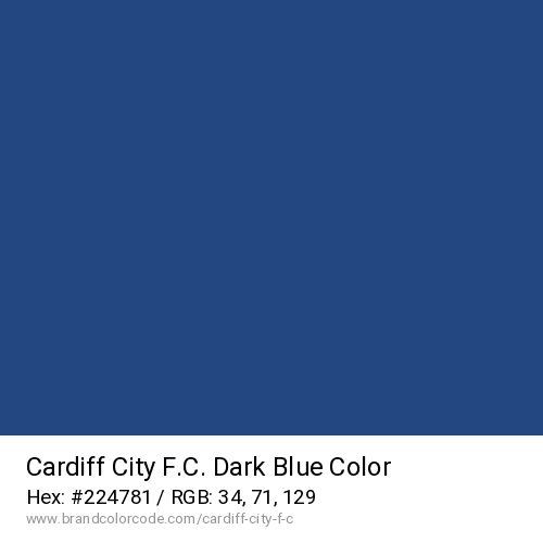 Cardiff City F.C.'s Dark Blue color solid image preview