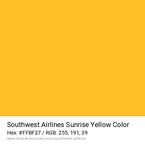 Southwest Airlines's Sunrise Yellow color solid image preview