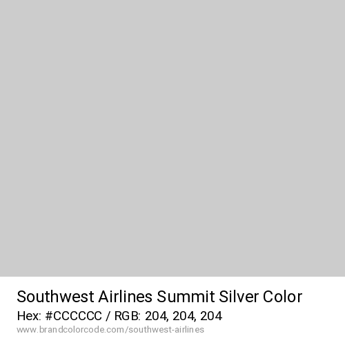 Southwest Airlines's Summit Silver color solid image preview