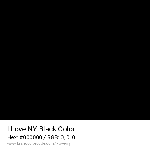 I Love NY's Black color solid image preview