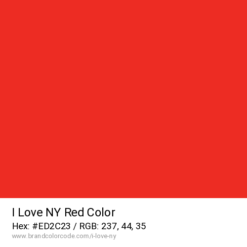 I Love NY's Red color solid image preview