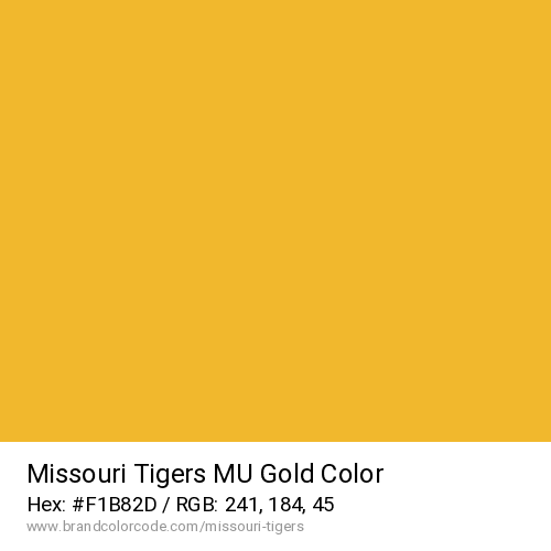 Missouri Tigers's MU Gold color solid image preview
