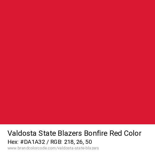 Valdosta State Blazers's Bonfire Red color solid image preview