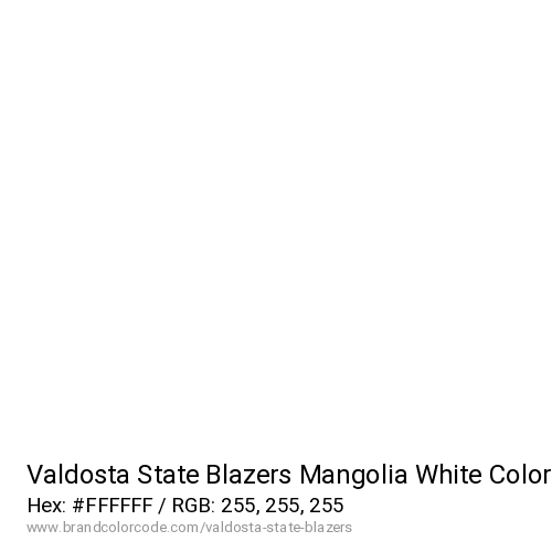 Valdosta State Blazers's Mangolia White color solid image preview