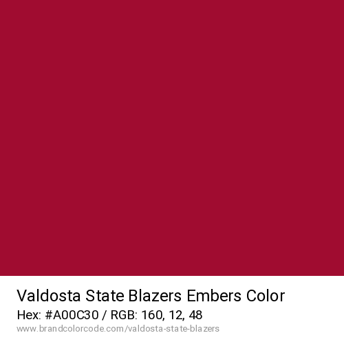 Valdosta State Blazers's Embers color solid image preview