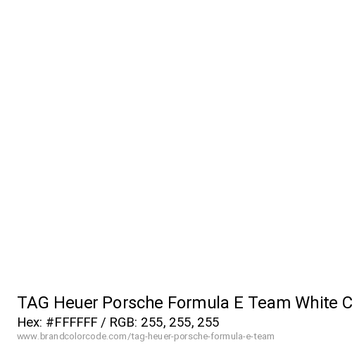 TAG Heuer Porsche Formula E Team's White color solid image preview