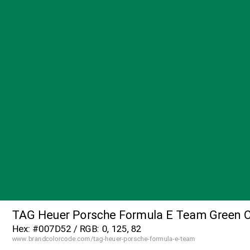 TAG Heuer Porsche Formula E Team's Green color solid image preview