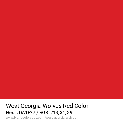 West Georgia Wolves's Red color solid image preview