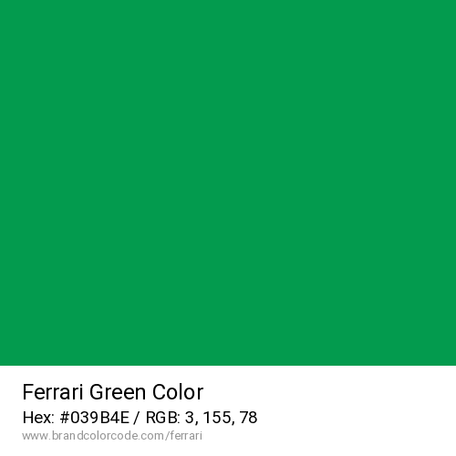 Ferrari's Green color solid image preview