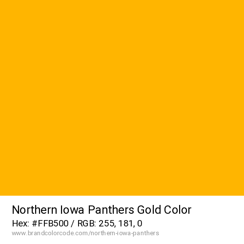 Northern Iowa Panthers's Gold color solid image preview