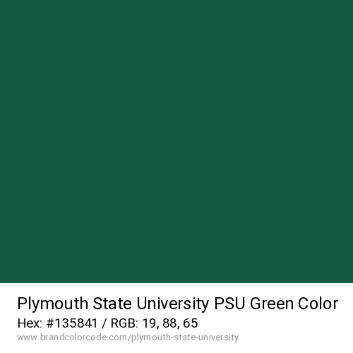 Plymouth State University's PSU Green color solid image preview