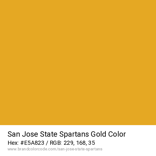 San Jose State Spartans's Gold color solid image preview