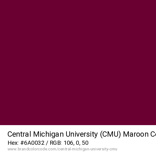 Central Michigan University (CMU)'s Maroon color solid image preview
