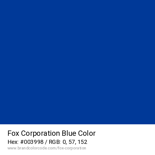Fox Corporation's Blue color solid image preview
