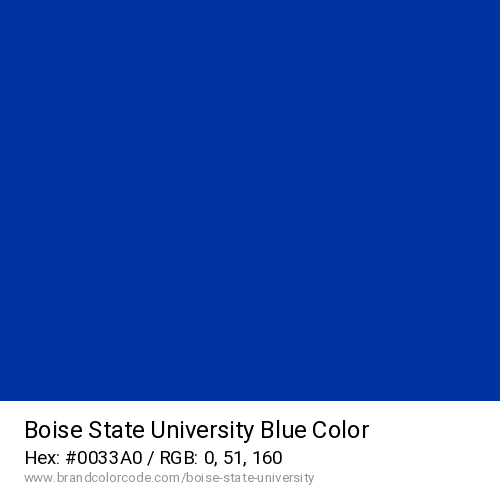 Boise State University's Blue color solid image preview