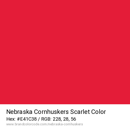 Nebraska Cornhuskers's Scarlet color solid image preview