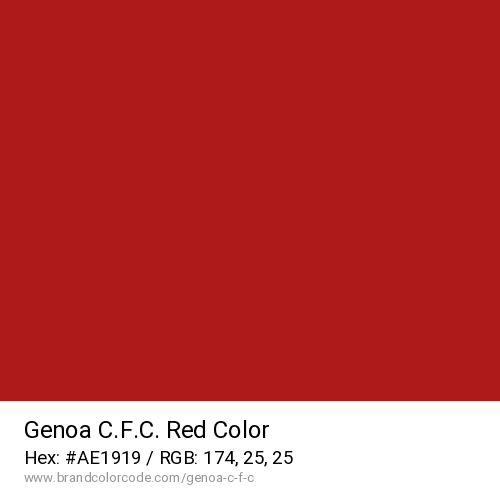 Genoa C.F.C.'s Red color solid image preview