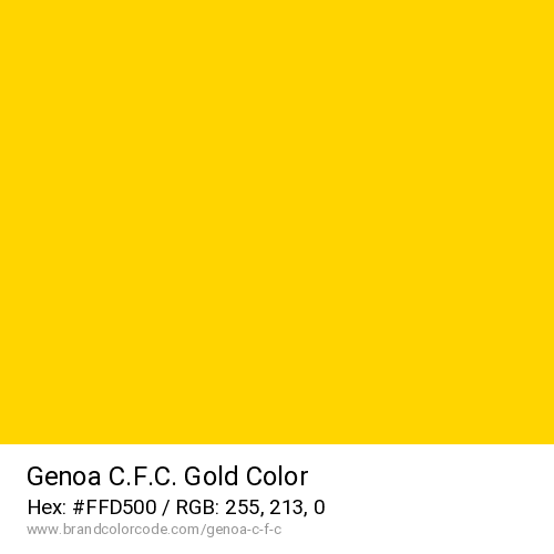 Genoa C.F.C.'s Gold color solid image preview